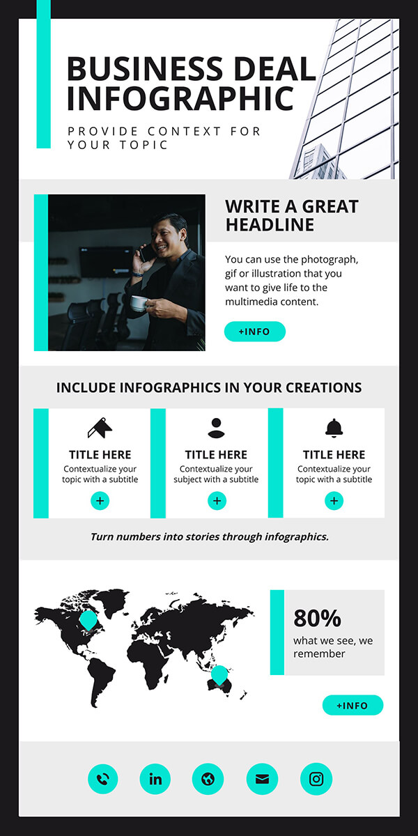 Interactive infographic templates genially